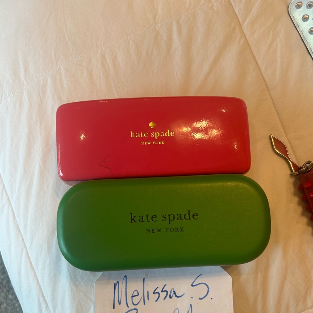 Kate Spade Red and Green Eyeglass Cases